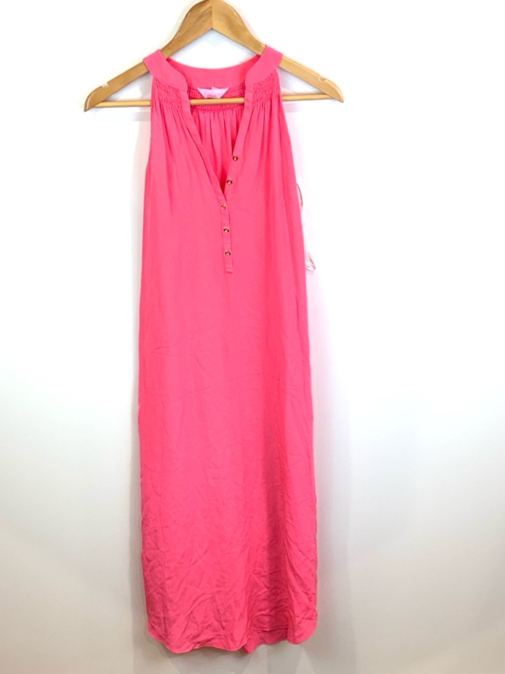 Lilly Pulitzer 100% silk Pink Sleeveless Maxi Dress size XS